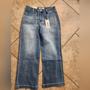 Wide Leg Blue Jeans